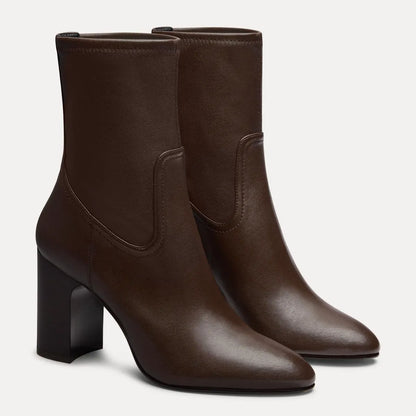 Mulberry Stretch Bootie - Walnut Stretch Leather