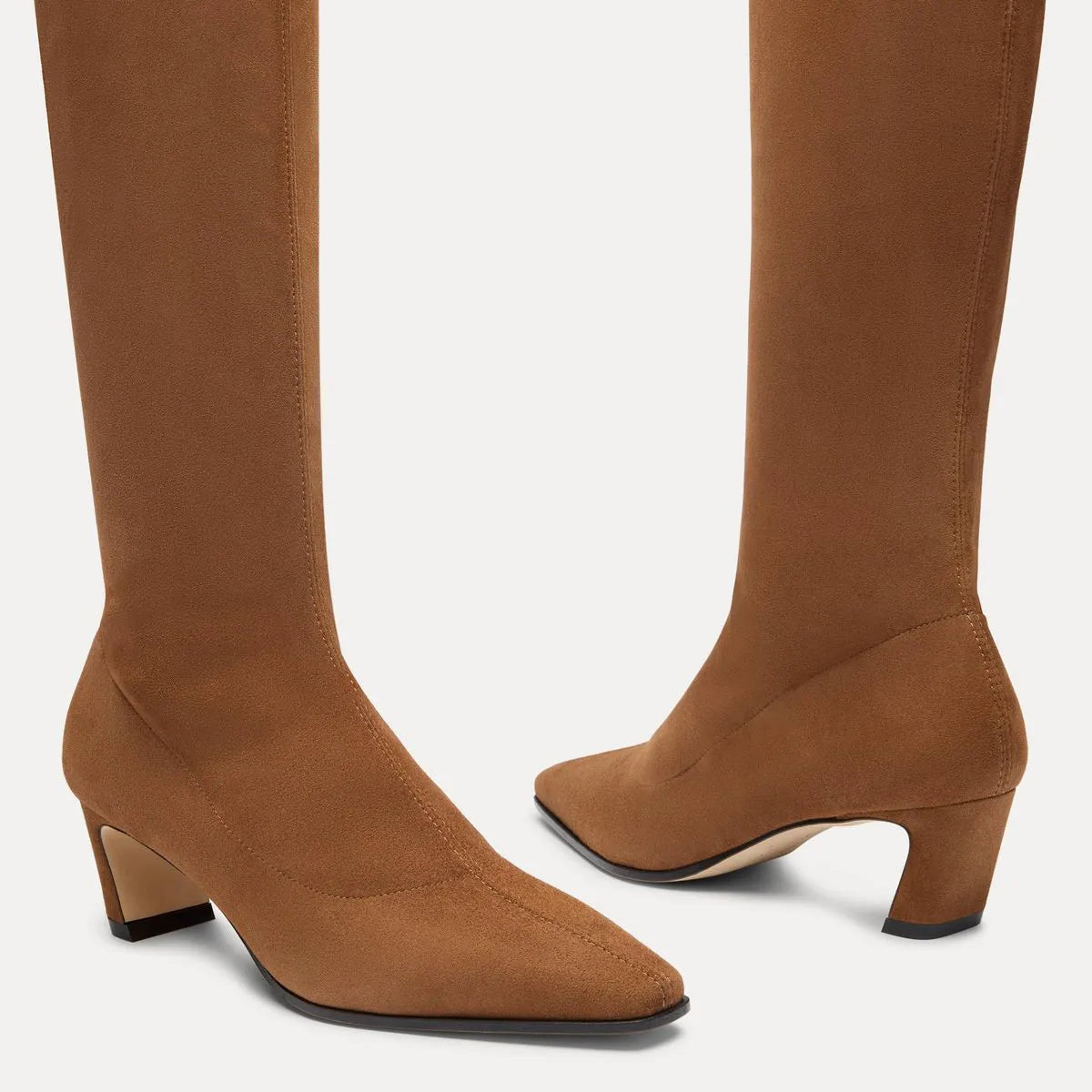 Stassi Stretch Boot 50 - Toasted Almond Stretch Suede