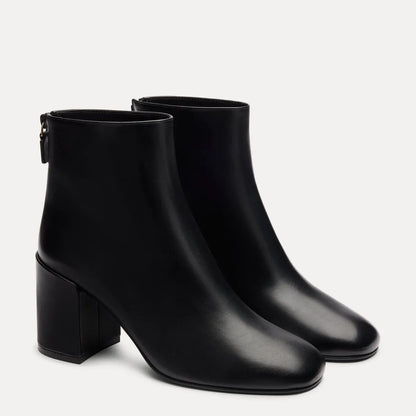 Bacari Zip Bootie 75 - Black Leather