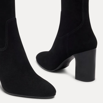 Mulberry Stretch Bootie - Black Stretch Suede