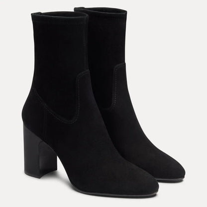 Mulberry Stretch Bootie - Black Stretch Suede