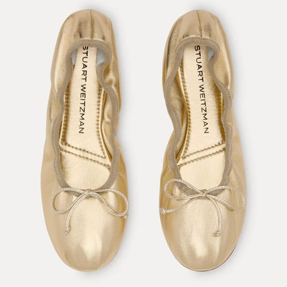 Nia Ballet Flat - Gold Leather