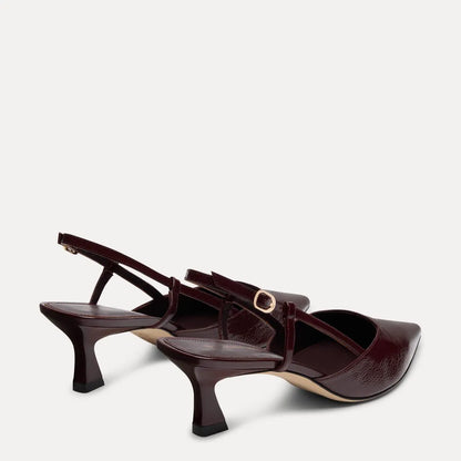 Vinnie Slingback Pump 50 - Boysenberry Crinkle Patent