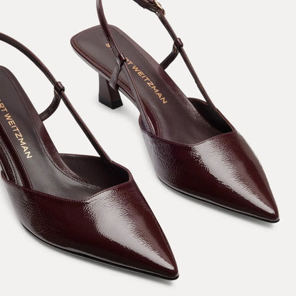 Vinnie Slingback Pump 50 - Boysenberry Crinkle Patent