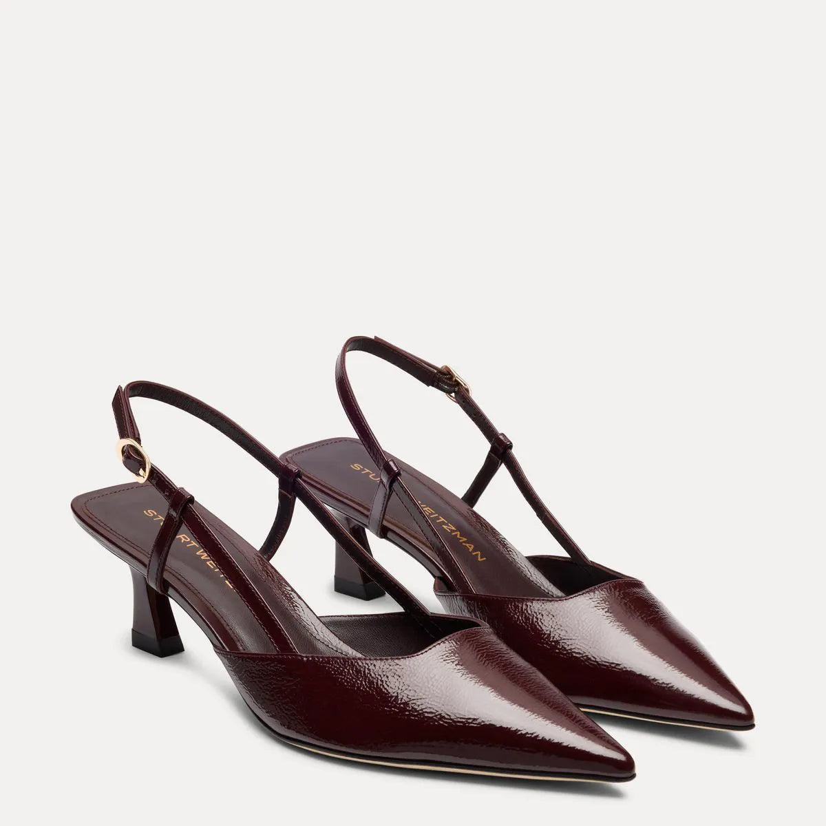 Vinnie Slingback Pump 50 - Boysenberry Crinkle Patent