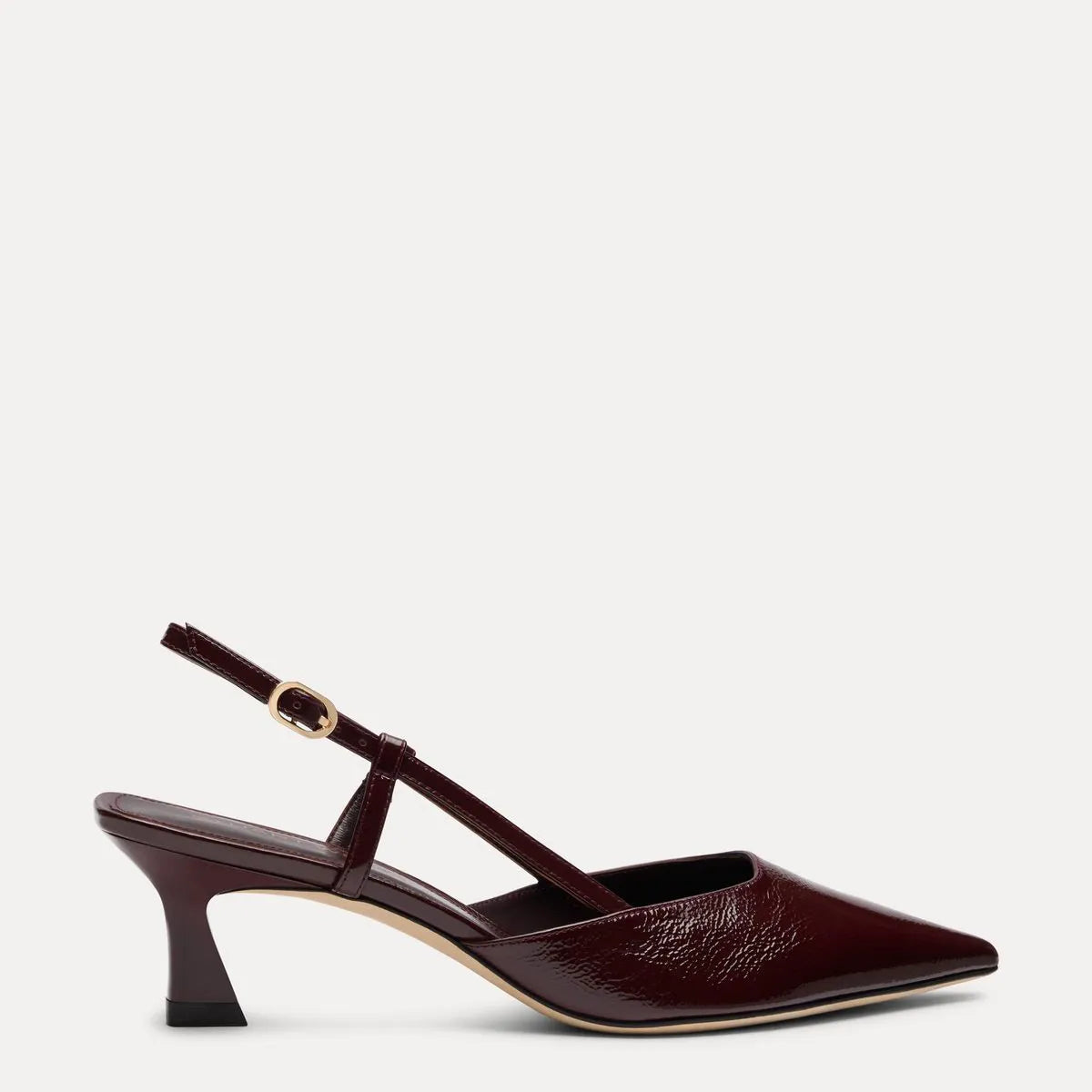 Vinnie Slingback Pump 50 - Boysenberry Crinkle Patent