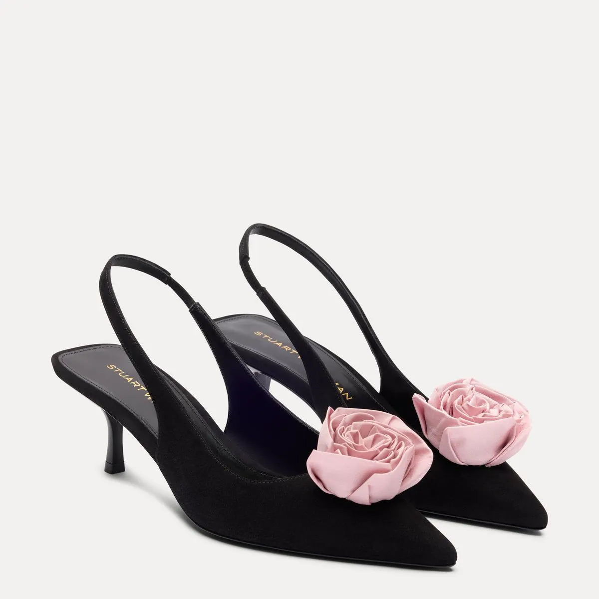 Paloma Slingback Pump 50 - Black Suede & Pink Satin