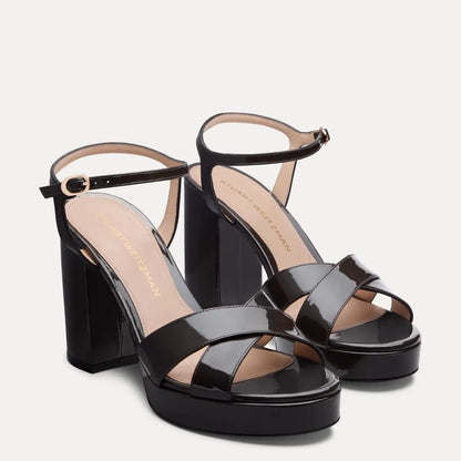 Dayna Platform Sandal 110 - Midnight Espresso Patent