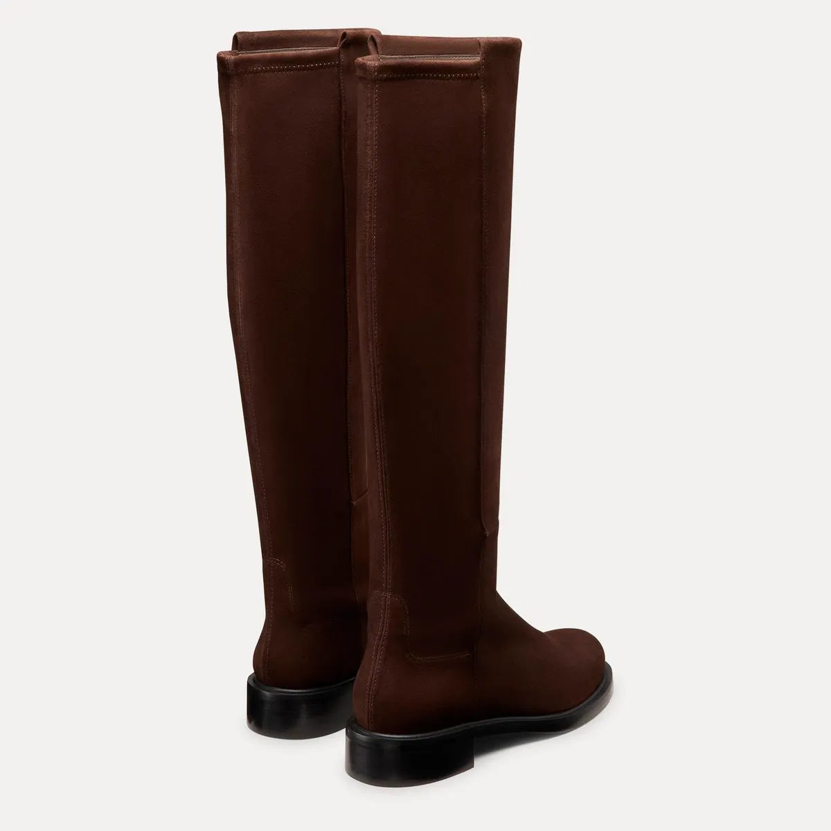 5050 Gisele Wide-Calf Boot - Walnut Suede & Microstretch