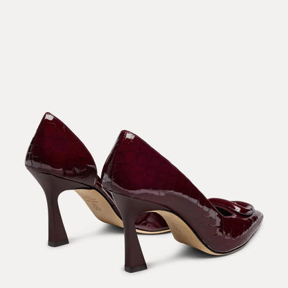 Veryvinnie D'Orsay Pump 85 - Boysenberry Croco-Print Patent