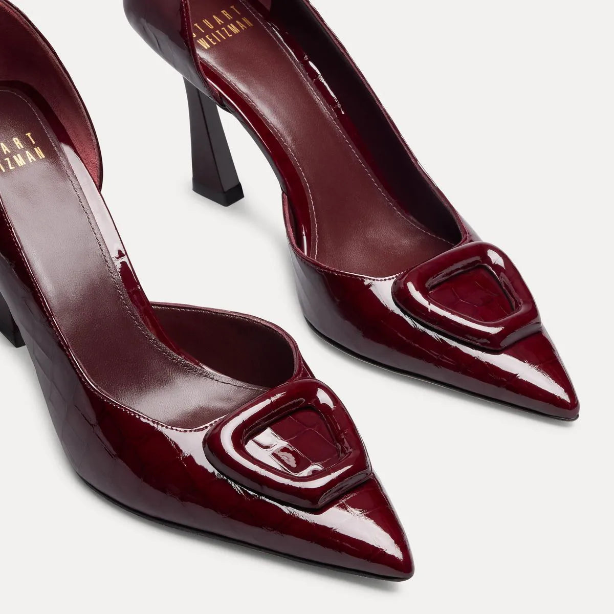 Veryvinnie D'Orsay Pump 85 - Boysenberry Croco-Print Patent