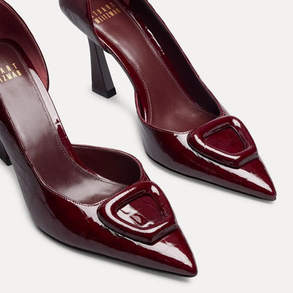 Veryvinnie D'Orsay Pump 85 - Boysenberry Croco-Print Patent