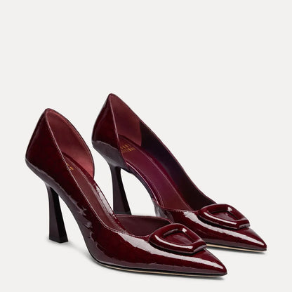 Veryvinnie D'Orsay Pump 85 - Boysenberry Croco-Print Patent