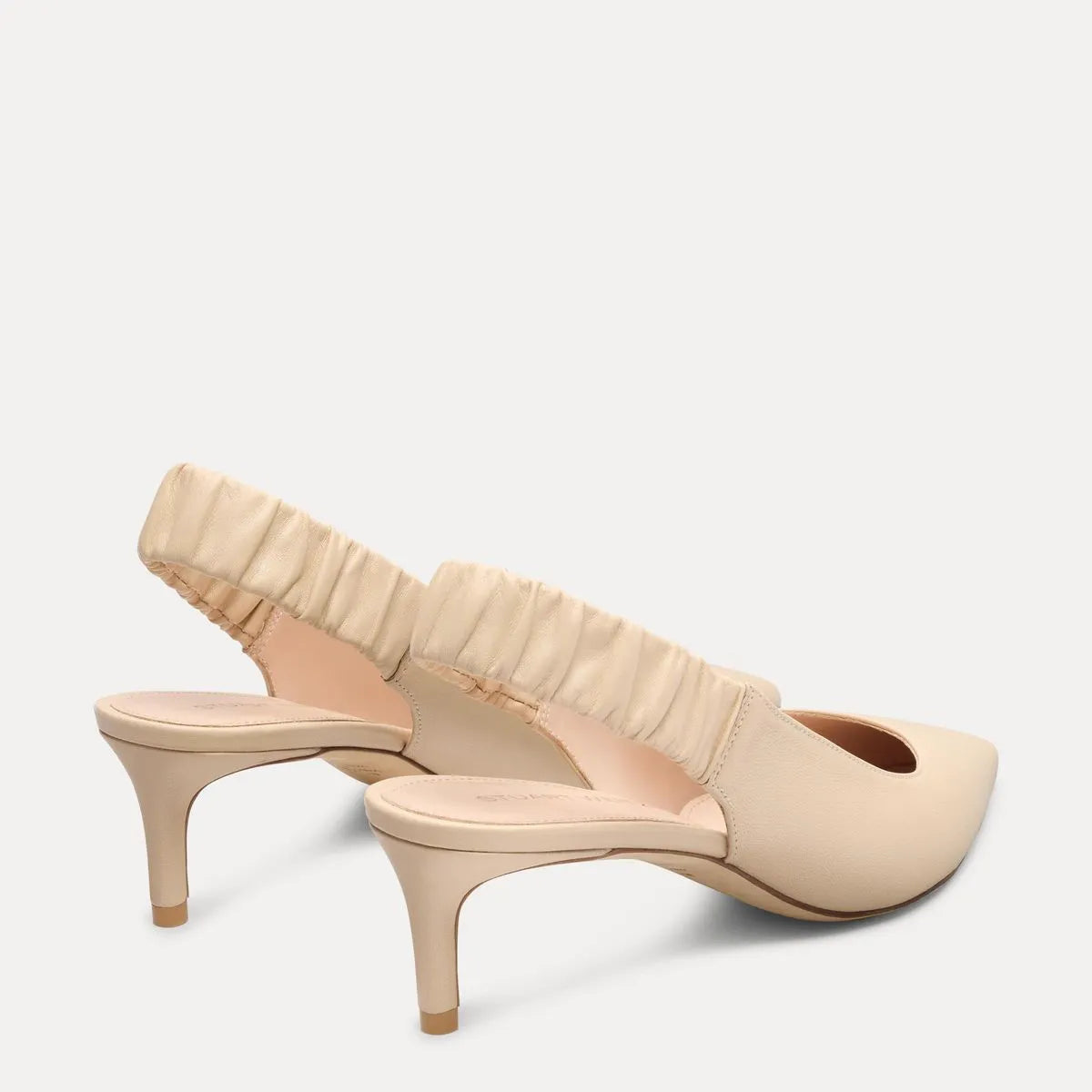 Stuart Ruche Slingback Pump 50 - Cold Foam Leather