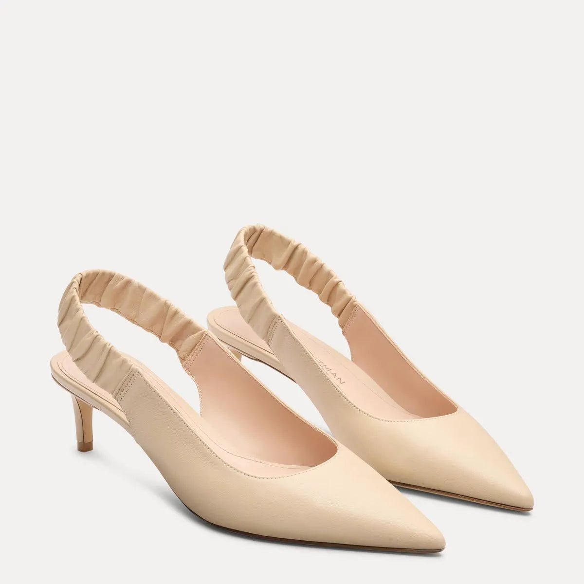 Stuart Ruche Slingback Pump 50 - Cold Foam Leather