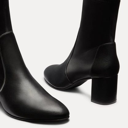 Yulia Stretch Bootie 60 - Black Stretch Leather