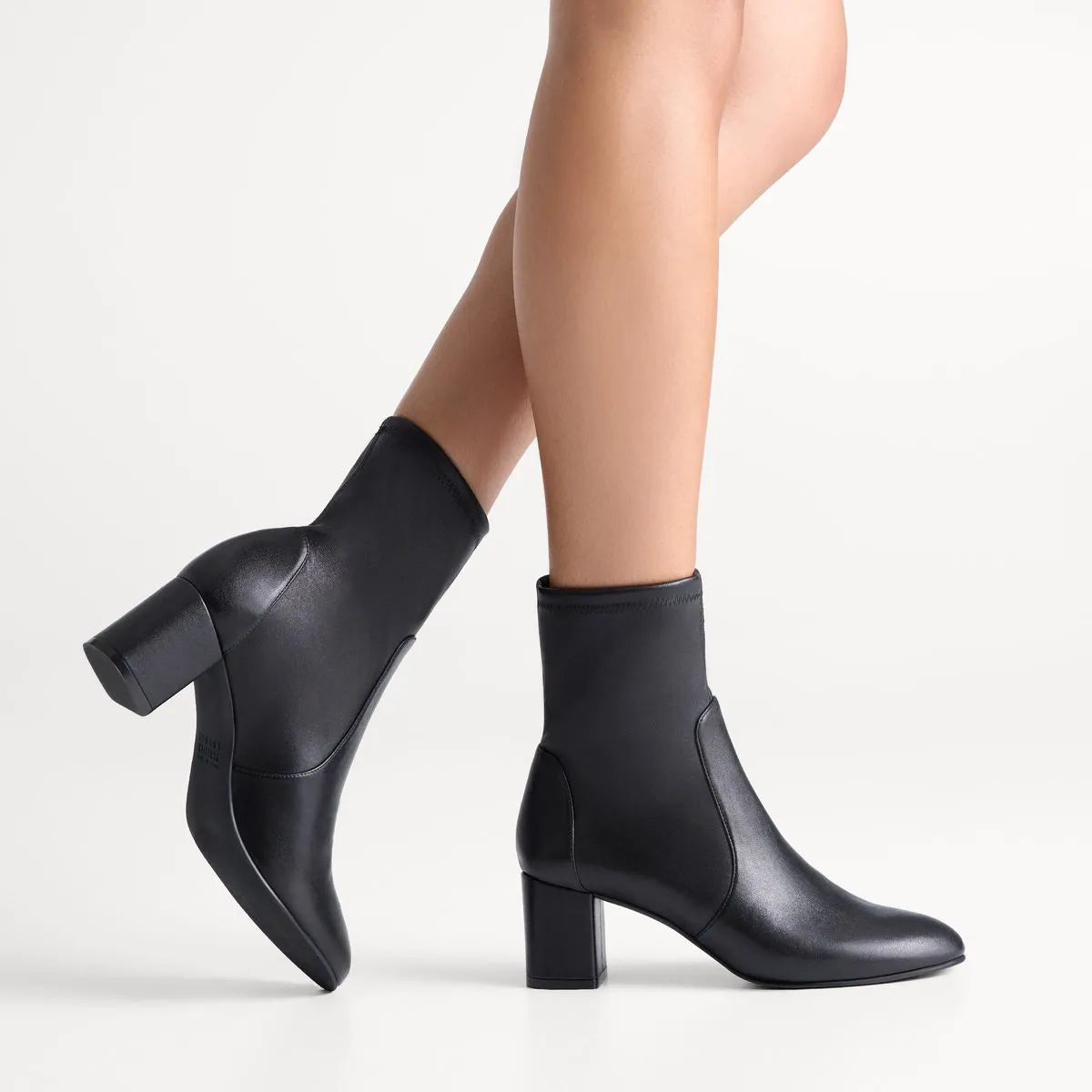 Yulia Stretch Bootie 60 - Black Stretch Leather