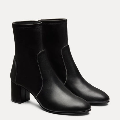 Yulia Stretch Bootie 60 - Black Stretch Leather