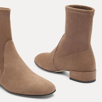 Bacari Bootie 25 - Weathered Taupe Stretch Suede