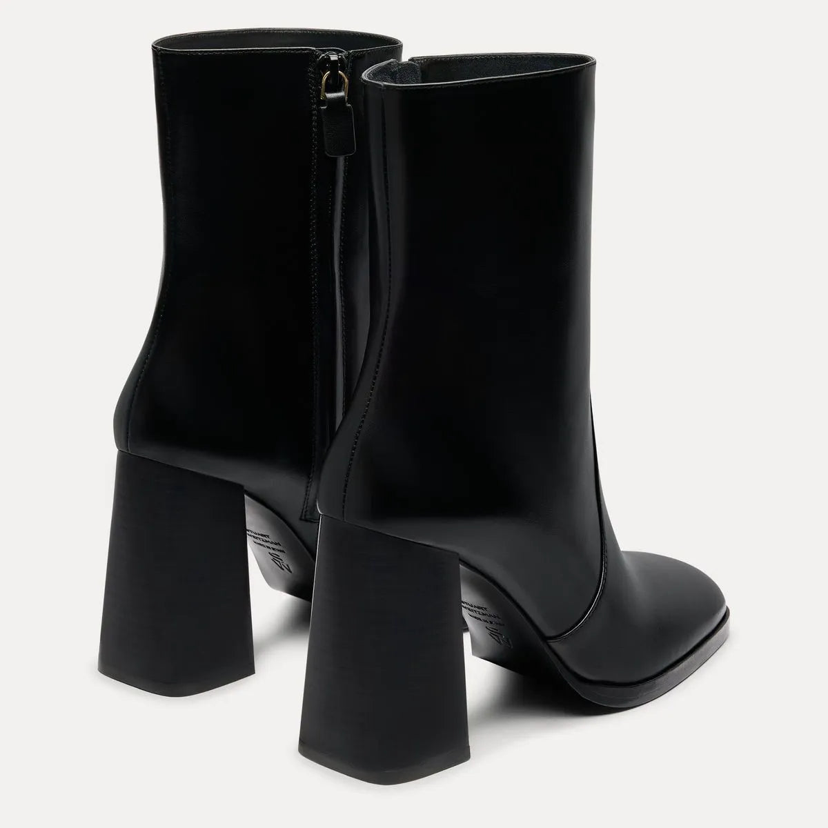 Vera Zip Bootie - Black Leather