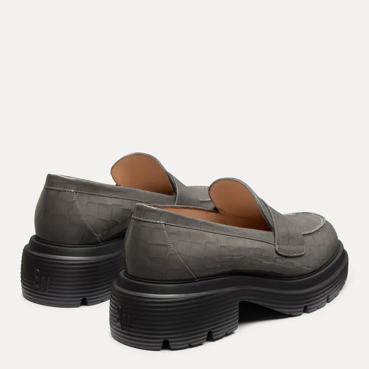 Hudson Lite Loafer - Slate Croco-Print Patent