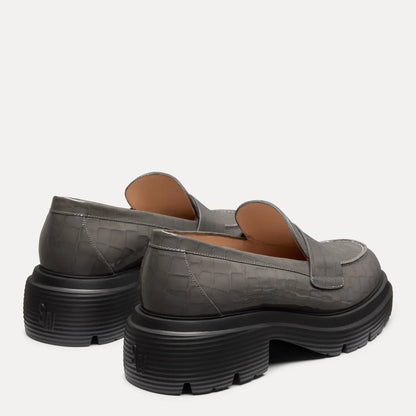 Hudson Lite Loafer - Slate Croco-Print Patent