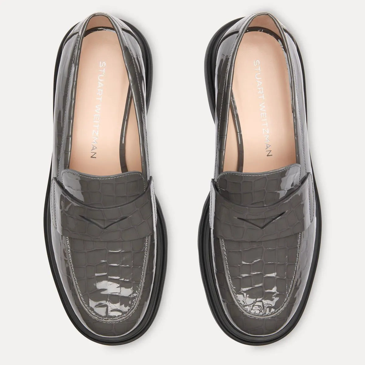 Hudson Lite Loafer - Slate Croco-Print Patent