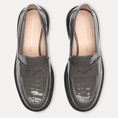 Hudson Lite Loafer - Slate Croco-Print Patent