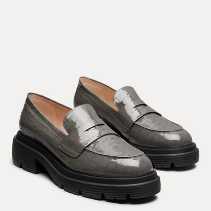 Hudson Lite Loafer - Slate Croco-Print Patent