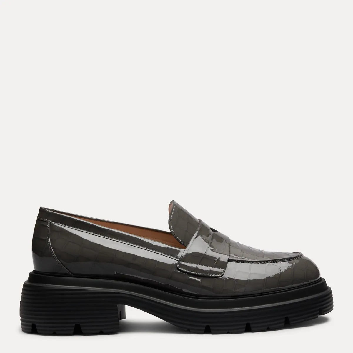 Hudson Lite Loafer - Slate Croco-Print Patent