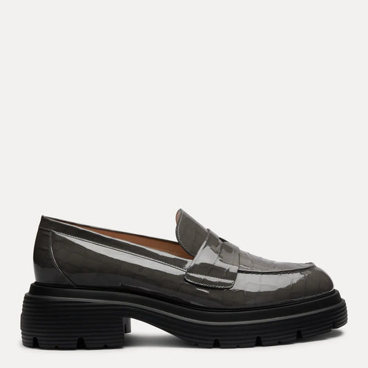 Hudson Lite Loafer - Slate Croco-Print Patent