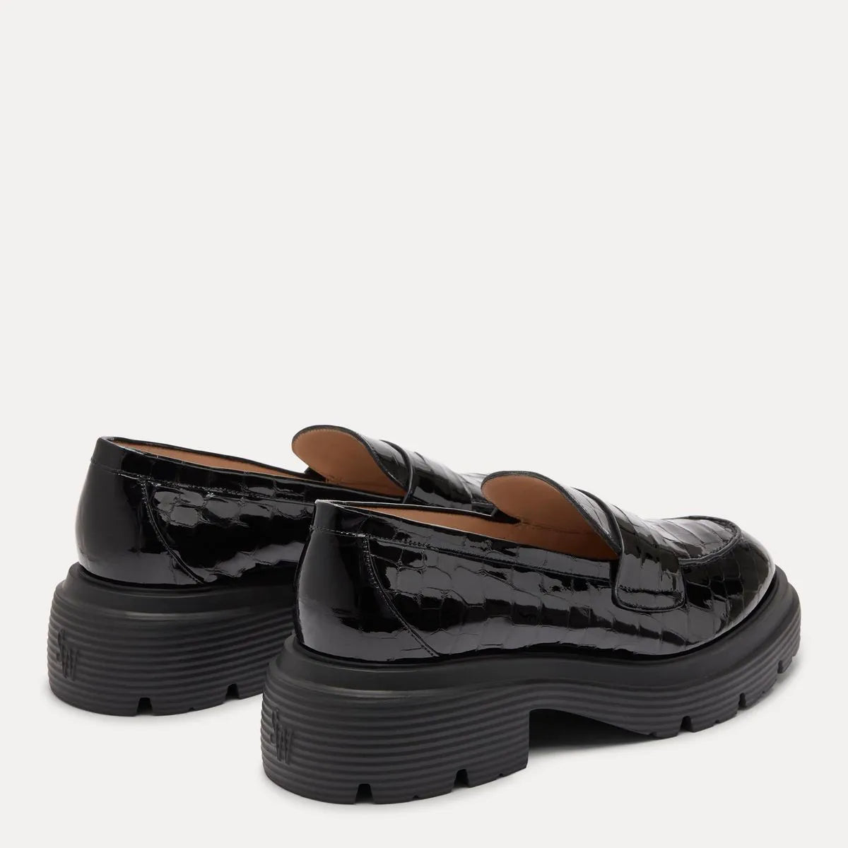 Hudson Lite Loafer - Black Croco-Print Patent