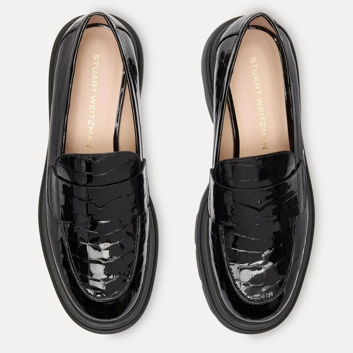 Hudson Lite Loafer - Black Croco-Print Patent