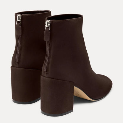 Bacari Zip Bootie 75 - Midnight Espresso Suede