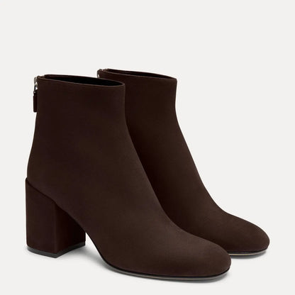 Bacari Zip Bootie 75 - Midnight Espresso Suede