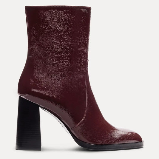 Vera Zip Bootie - Boysenberry Crinkle Patent