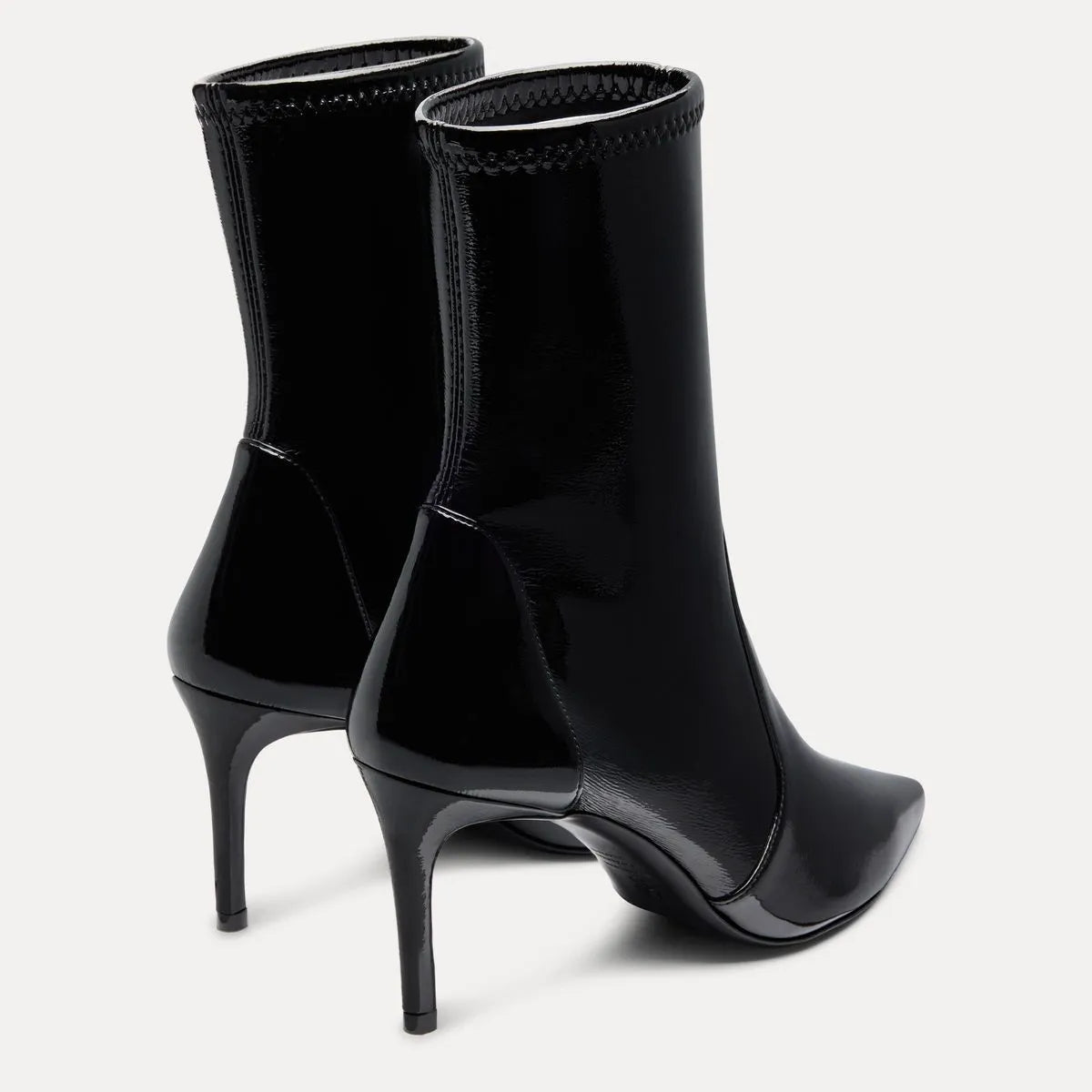 Stuart Power Bootie 75 - Black Crinkle Stretch Vinyl