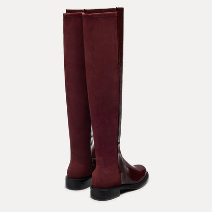 5050 Gisele Over-the-Knee Boot - Boysenberry Crinkle Patent