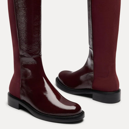 5050 Gisele Over-the-Knee Boot - Boysenberry Crinkle Patent