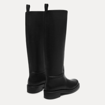 Celia Riding Boot - Black Leather