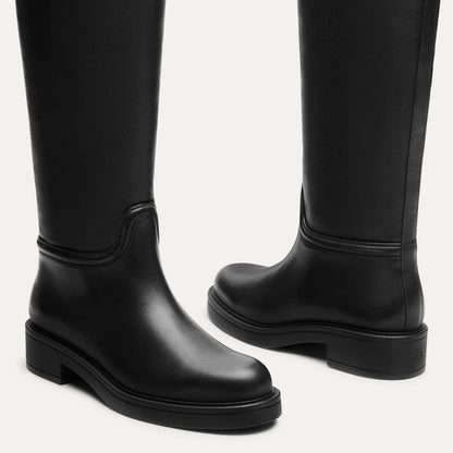 Celia Riding Boot - Black Leather