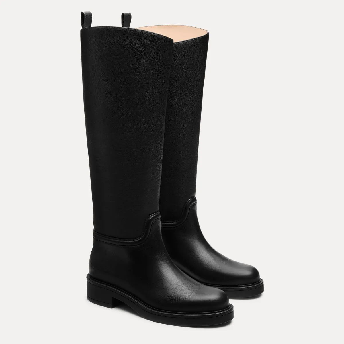 Celia Riding Boot - Black Leather