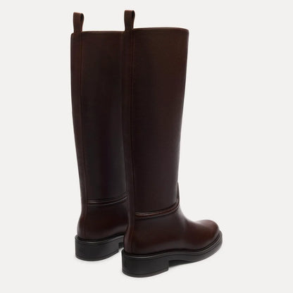 Celia Riding Boot - Walnut Leather