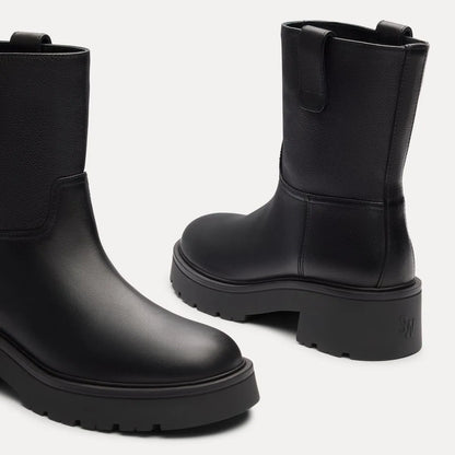 Ren Bootie - Black Leather