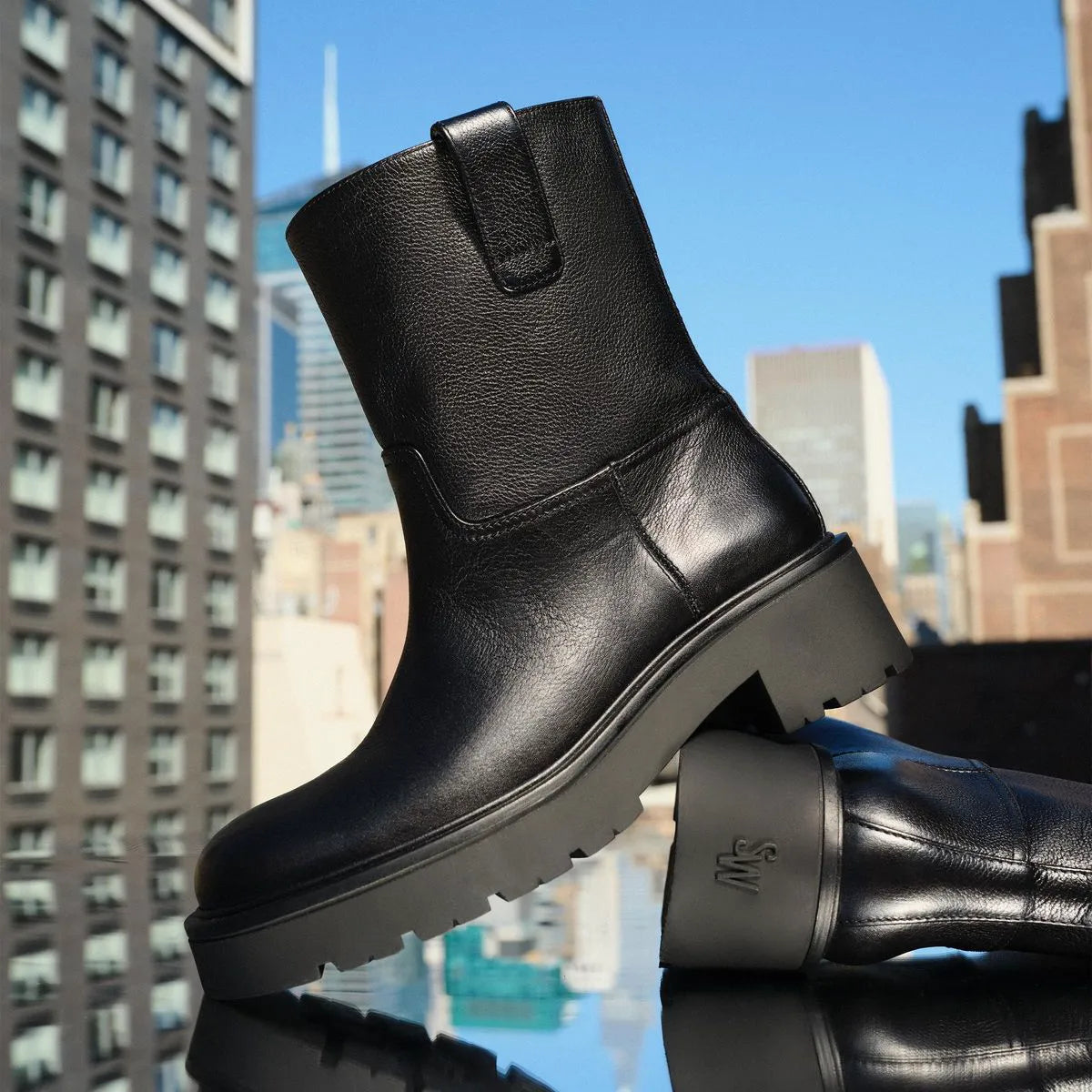 Ren Bootie - Black Leather