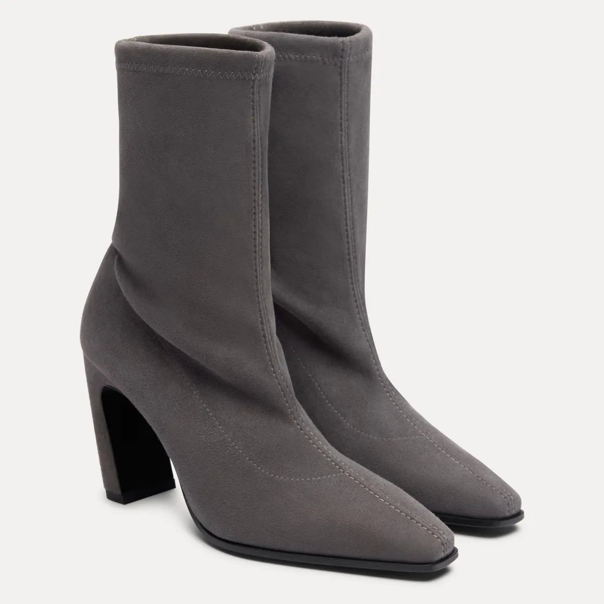 Stassi Stretch Bootie 85 - City Fog Stretch Suede