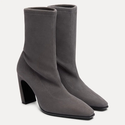 Stassi Stretch Bootie 85 - City Fog Stretch Suede