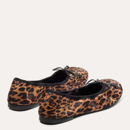Nia Ballet Flat - Leopard-Print Nylon