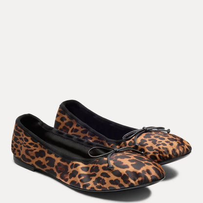 Nia Ballet Flat - Leopard-Print Nylon