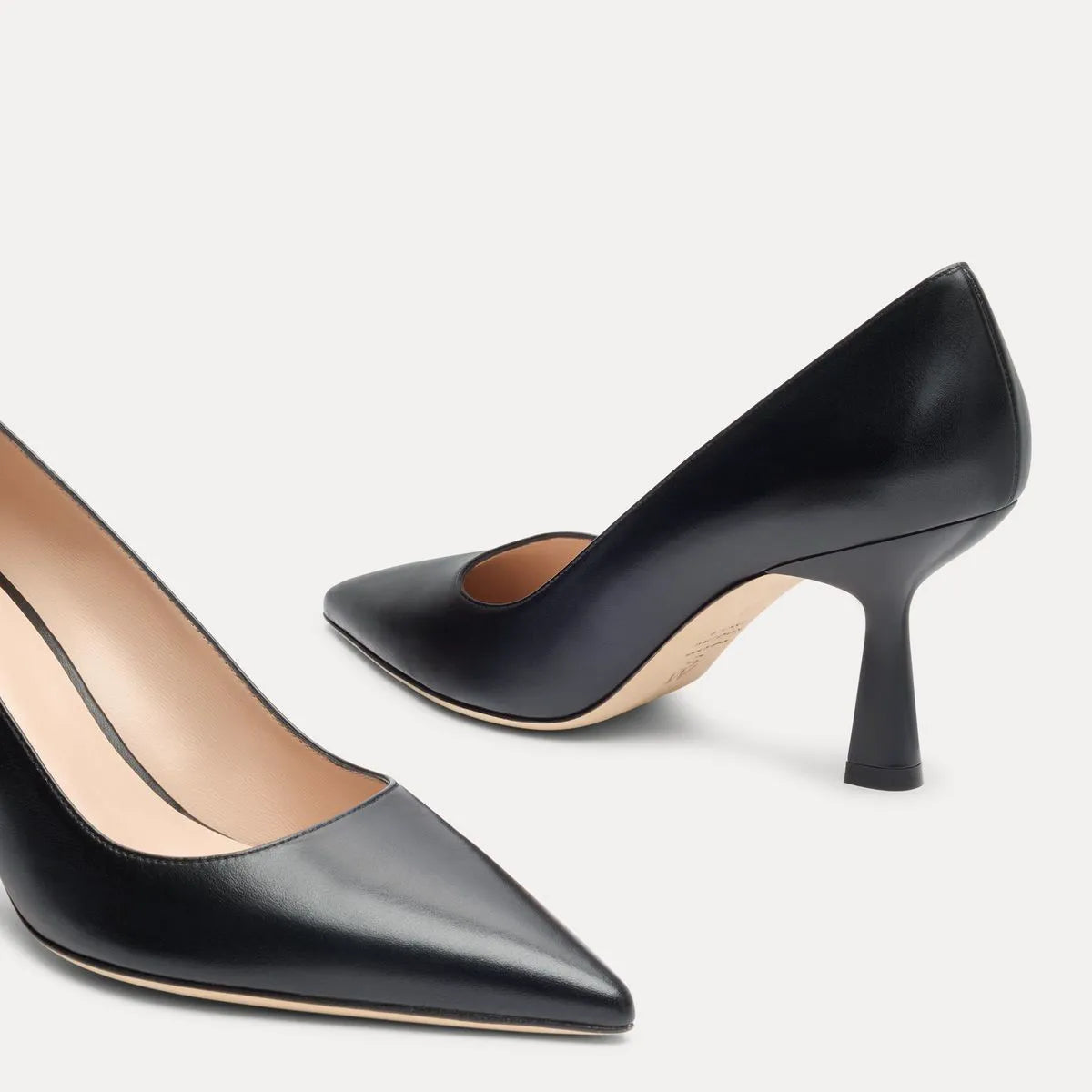 Stuart Supersculpt Pump 75 - Black Leather